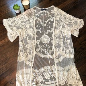 White Lace Kimono